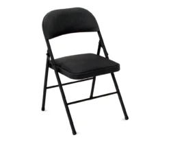 COSCO Black Padded Fabric Folding Chair