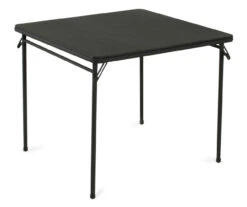 Black Square Folding Table, (34" X 34")