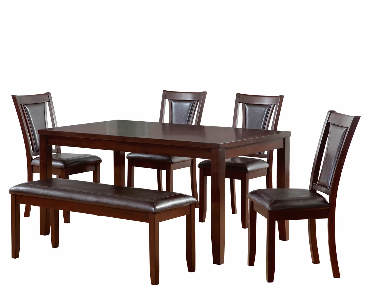 Harlow 6-Piece Padded Dining Set With Bench 3 Harlow 6-Piece Padded Dining Set With Bench