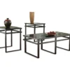 3- Piece Laney Black Metal Occasional Table Set -COSCO Store 810363735 2