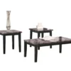 3- Piece Maysville Faux Marble Black Occasional Table Set -COSCO Store 810363736 2