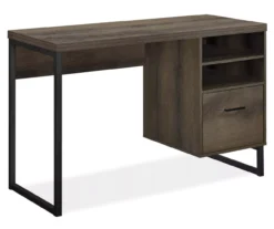 Distressed Brown Oak Desk