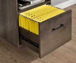 Distressed Brown Oak Desk -COSCO Store 810369306 3