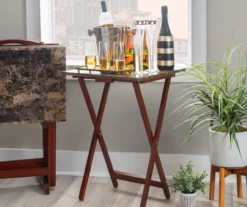 Williams 4-Piece Faux Marble Tray Table Set 25 Williams 4-Piece Faux Marble Tray Table Set -COSCO Store 810386282 A0 10