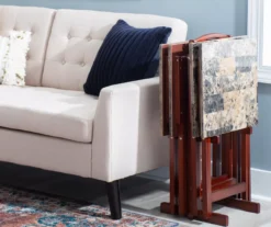 Williams 4-Piece Faux Marble Tray Table Set 26 Williams 4-Piece Faux Marble Tray Table Set -COSCO Store 810386282 A0 11