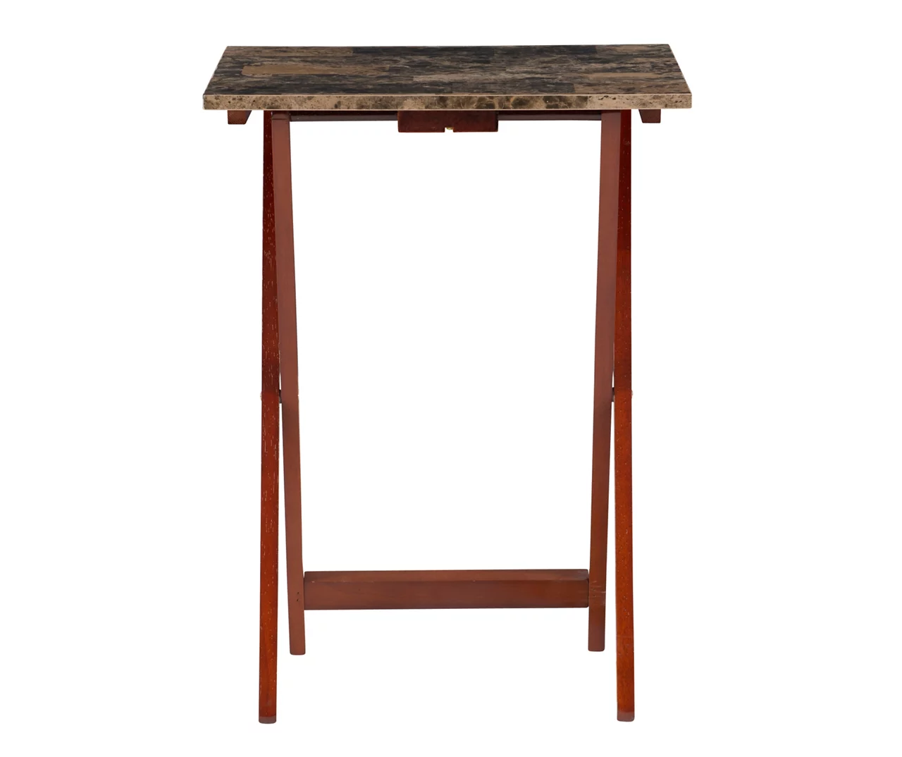 Williams 4-Piece Faux Marble Tray Table Set 6 Williams 4-Piece Faux Marble Tray Table Set - Image 4