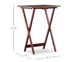 Williams 4-Piece Faux Marble Tray Table Set 27 Williams 4-Piece Faux Marble Tray Table Set -COSCO Store 810386282 D8 12