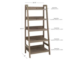 Margo Gray 5-Shelf Ladder Bookcase -COSCO Store 810386286 A7