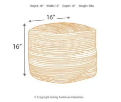 Absalom Natural Chenille Pouf -COSCO Store 810389289 1