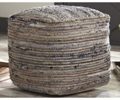 Absalom Natural Chenille Pouf -COSCO Store 810389289 3