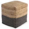 Sweed Valley Natural & Black Pouf 2 Sweed Valley Natural & Black Pouf -COSCO Store 810389293 1