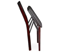 Brown Classic Open Back Folding Chairs, 2-Pack -COSCO Store 810389460 3