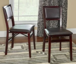 Brown Classic Open Back Folding Chairs, 2-Pack -COSCO Store 810389460 4