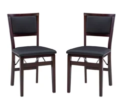 Brown Classic Open Back Folding Chairs, 2-Pack -COSCO Store 810389460 A0 1