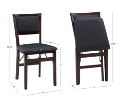 Brown Classic Open Back Folding Chairs, 2-Pack -COSCO Store 810389460 A7