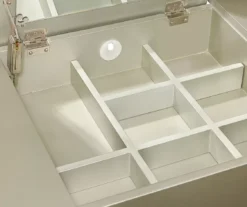 Kelly Silver Rounded Mirror Vanity Set With Stool 10 Kelly Silver Rounded Mirror Vanity Set With Stool -COSCO Store 810389505 5