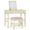 Caroline Cream Mirror Vanity Set With Stool -COSCO Store 810389506 1
