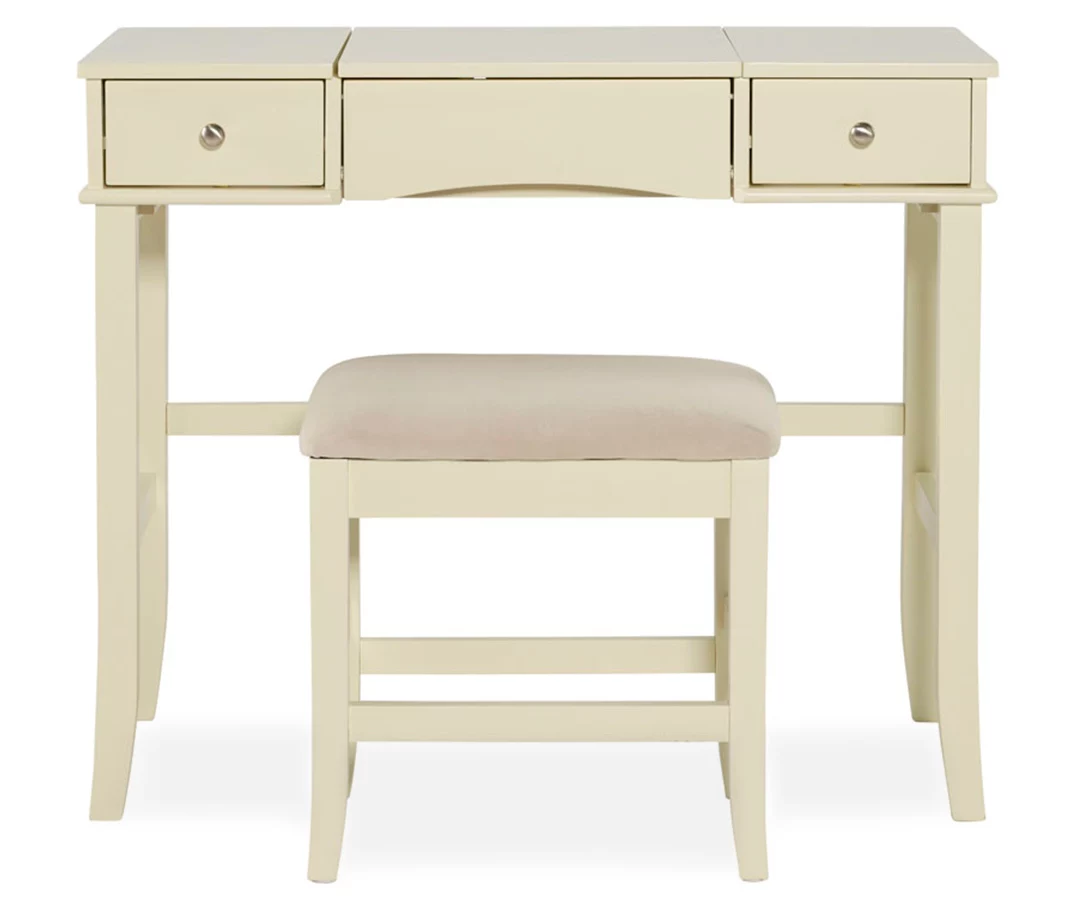 Caroline Cream Mirror Vanity Set With Stool 7 Caroline Cream Mirror Vanity Set With Stool - Image 5