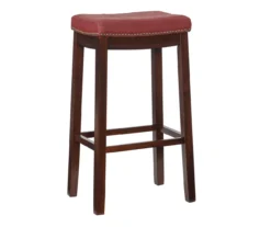 30" Brooke Red Saddle Barstool