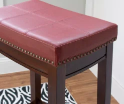 30" Brooke Red Saddle Barstool -COSCO Store 810389513 5