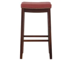 30" Brooke Red Saddle Barstool -COSCO Store 810389513 7