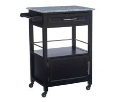 Ree Black Granite Top Kitchen Cart With Storage -COSCO Store 810389519 A0 1