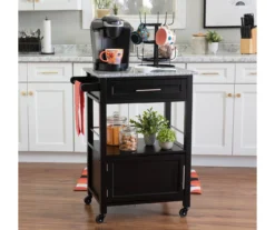 Ree Black Granite Top Kitchen Cart With Storage -COSCO Store 810389519 A0 5