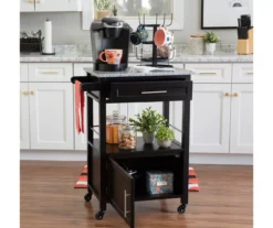 Ree Black Granite Top Kitchen Cart With Storage -COSCO Store 810389519 A0 6