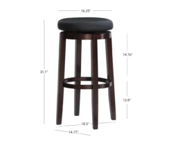 29" Clea Black Pub Barstool -COSCO Store 810389526 A7