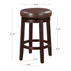 24" Clea Brown Counter Stool 14 24" Clea Brown Counter Stool -COSCO Store 810389529 5