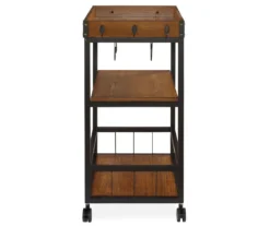 Luke Industrial Kitchen Cart With Wine Storage -COSCO Store 810389531 3
