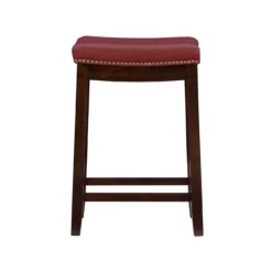 24" Brooke Red Saddle Counter Stool -COSCO Store 810389538 3