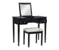 Black Butterfly Mirror Vanity Set With Stool -COSCO Store 810389539 A0 3