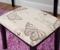 Black Butterfly Mirror Vanity Set With Stool -COSCO Store 810389539 B8 2