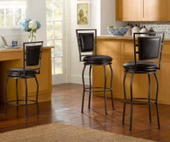 Black Adjustable Swivel Seat Barstool -COSCO Store 810389542 3