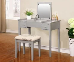 Butterfly Mirror Vanity Set With Stool -COSCO Store 810389544 1