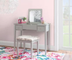 Butterfly Mirror Vanity Set With Stool -COSCO Store 810389544 B0 2