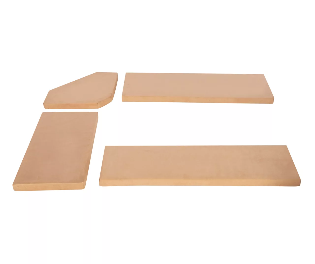 Beige Microfiber Cushion Set For Breakfast Nook 4 Beige Microfiber Cushion Set For Breakfast Nook - Image 2