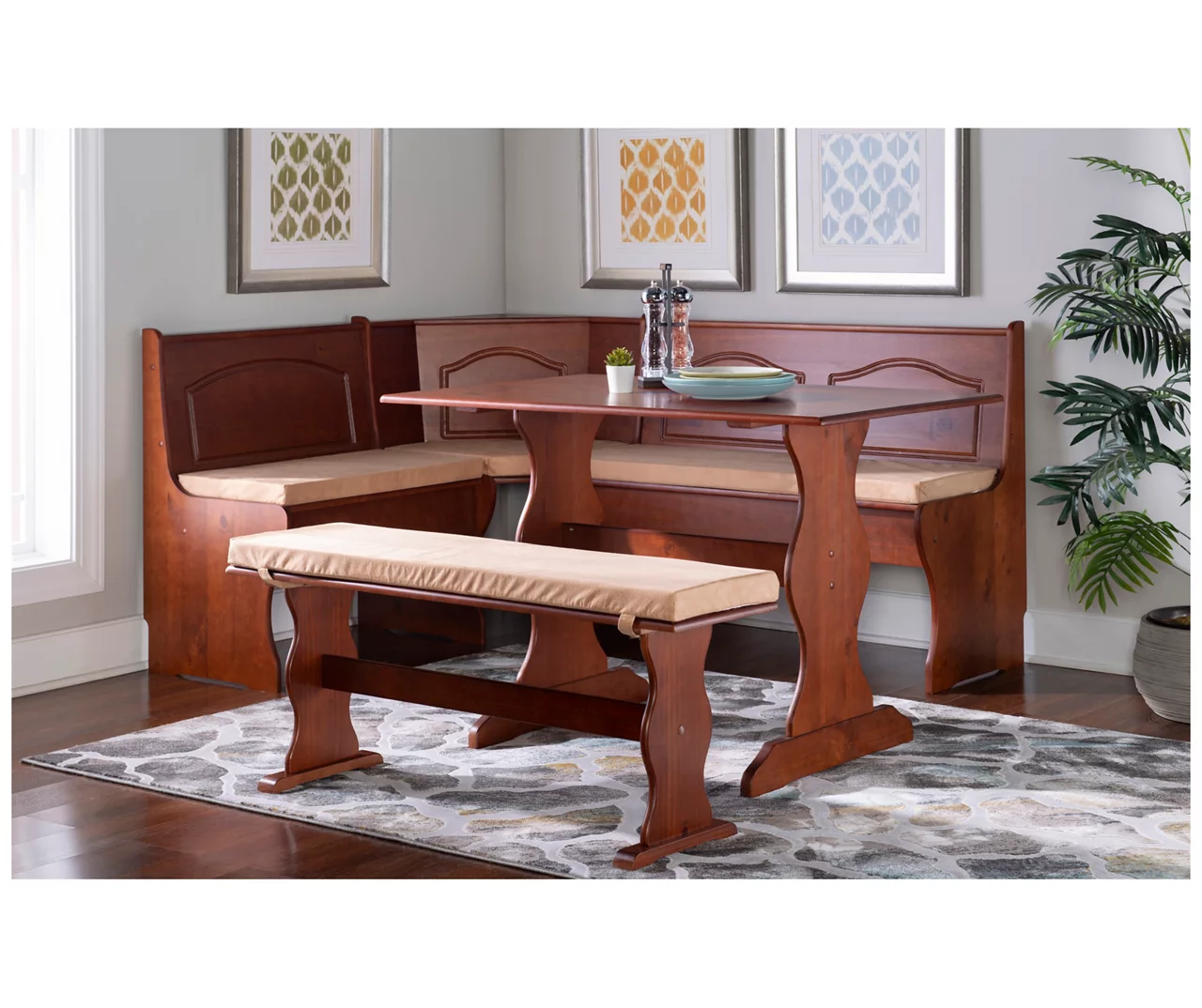 Beige Microfiber Cushion Set For Breakfast Nook 15 Beige Microfiber Cushion Set For Breakfast Nook - Image 13