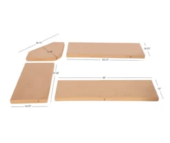 Beige Microfiber Cushion Set For Breakfast Nook 27 Beige Microfiber Cushion Set For Breakfast Nook -COSCO Store 810389546 A8