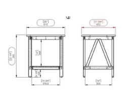 Rockford Antique Tobacco End Table 24 Rockford Antique Tobacco End Table -COSCO Store 810389562 A8