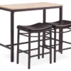 Max Brown & Blonde 3-Piece Pub Table Set -COSCO Store 810389575 1