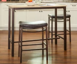 Max Brown & Blonde 3-Piece Pub Table Set -COSCO Store 810389575 4