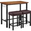 Luke Industrial 3-Piece Pub Table Set With Hooks -COSCO Store 810389576 1