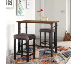 Luke Industrial 3-Piece Pub Table Set With Hooks -COSCO Store 810389576 A0 10