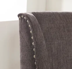 Charcoal Gray Square Back Office Chair With Nailhead Trim -COSCO Store 810389623 3