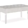 Marie Platinum Padded Glam Acrylic Bench 2 Marie Platinum Padded Glam Acrylic Bench -COSCO Store 810389624 1