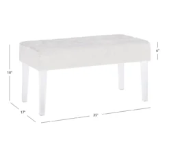 Marie Platinum Padded Glam Acrylic Bench -COSCO Store 810389624 A7