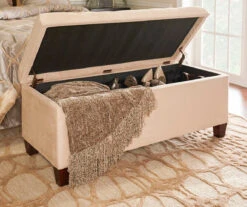 Erin Beige Padded Shoe Storage Ottoman 10 Erin Beige Padded Shoe Storage Ottoman -COSCO Store 810389630 4