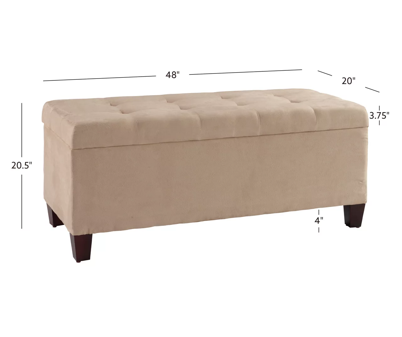 Erin Beige Padded Shoe Storage Ottoman 7 Erin Beige Padded Shoe Storage Ottoman - Image 5